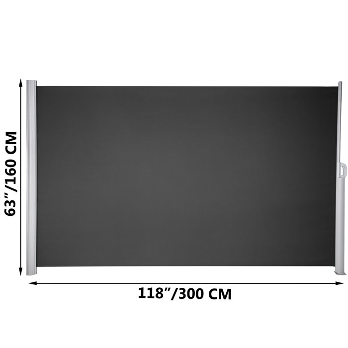 VEVOR 9'8" W x 1' D Manual Retraction Side Awning & Reviews Wayfair